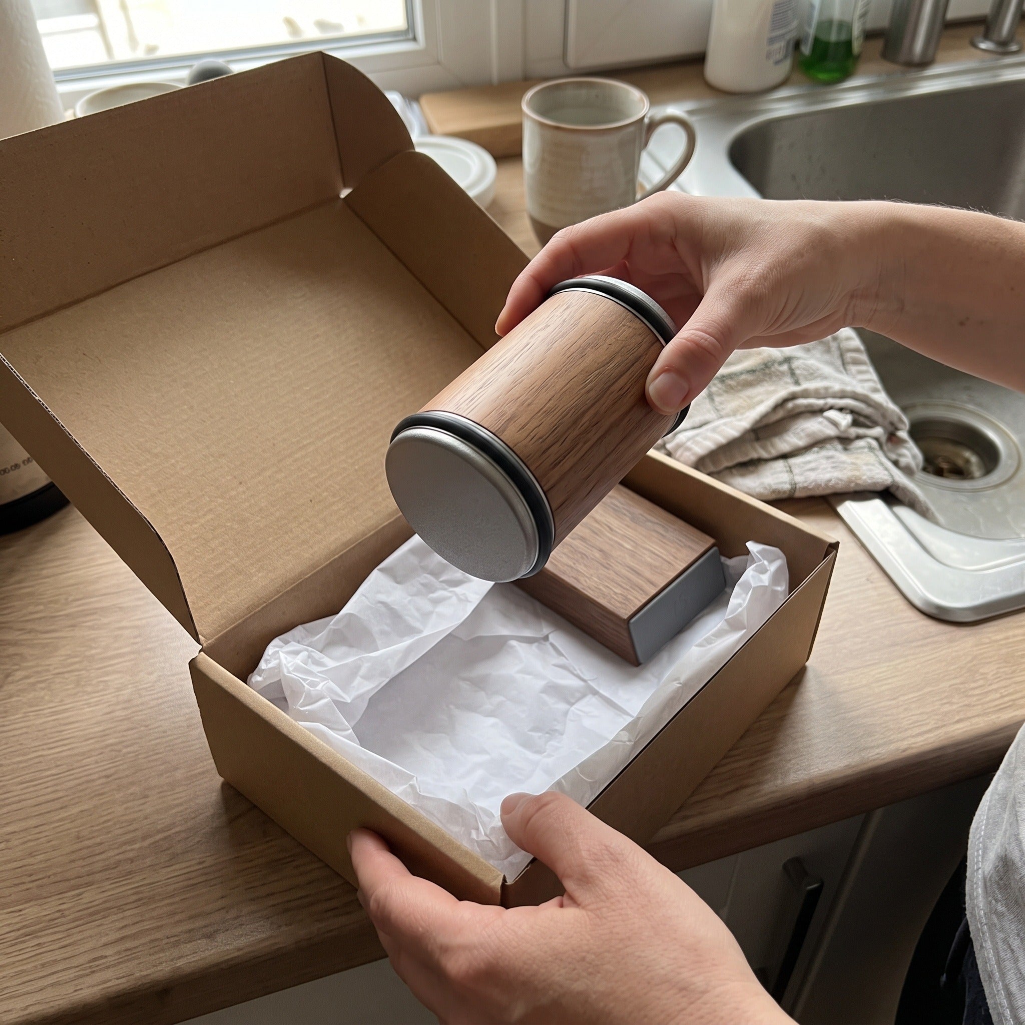 The roller and guide being taken from plain packaging